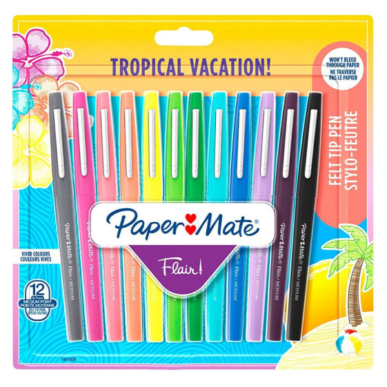 Фломастеры PAPER MATE Pack Of Markers Flair Tropical Vacation M 0,7 мм