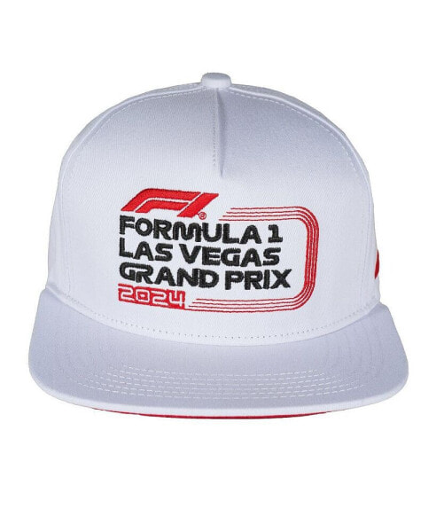 Men's and Women's White 2024 Las Vegas Grand Prix Classic Adjustable Hat