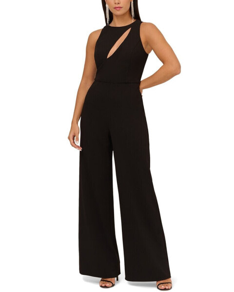 Aidan Mattox Knit Crepe Jumpsuit Women's