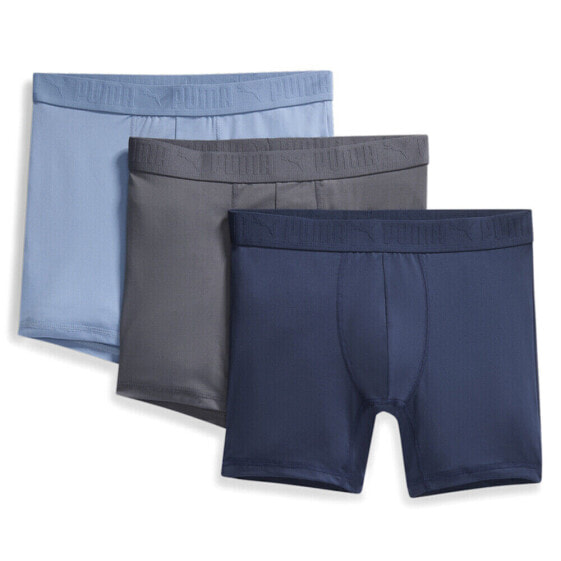 Puma 3Pack Ultra Soft Boxer Briefs Mens Blue, Grey 85999401