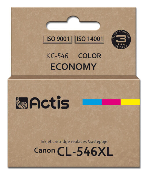 Actis KH-303BKR ink for Canon printer - replacement Canon PG-545XL; Supreme; 15 ml; 180 pages; red - blue - yellow. - Standard Yield - Dye-based ink - 15 ml - 180 pages - 1 pc(s) - Single pack