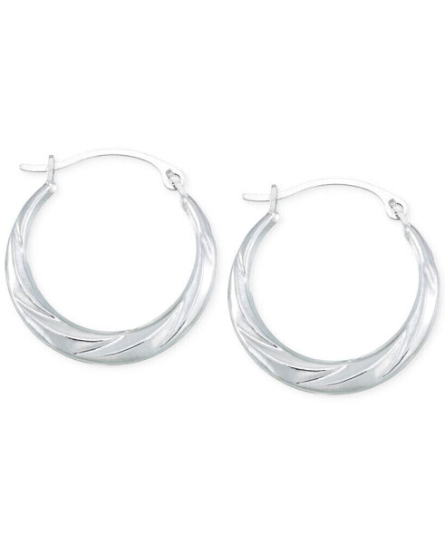 Hoop Earrings in 10k White Gold