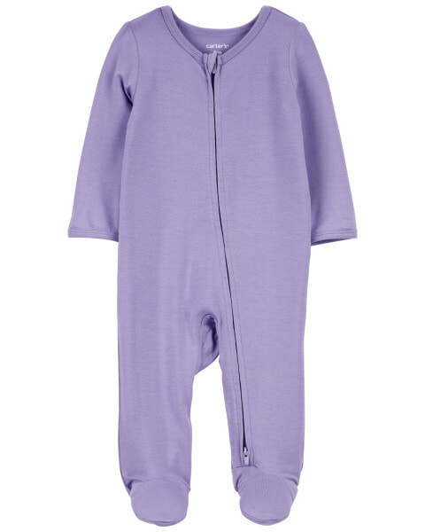 Baby Zip-Up PurelySoft Sleep & Play Pajamas NB