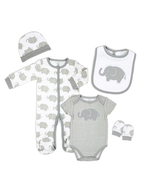 Baby Boys and Girls Layette, 5-Piece Set