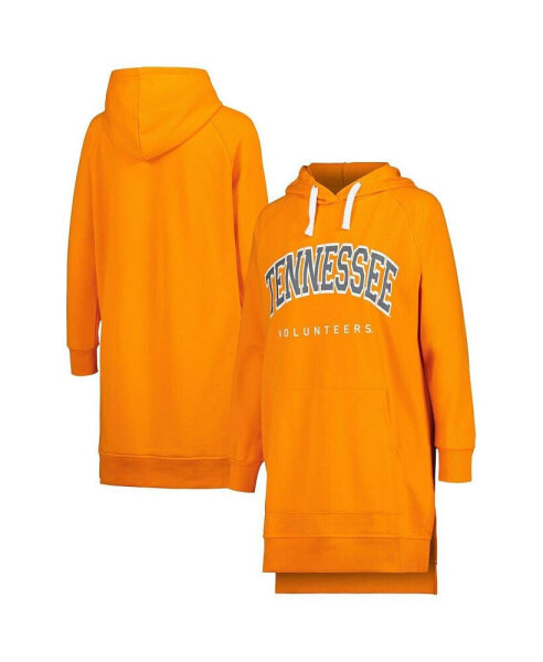 Women's Tennessee Orange Tennessee Volunteers Take a Knee Raglan Hooded Sweatshirt Dress