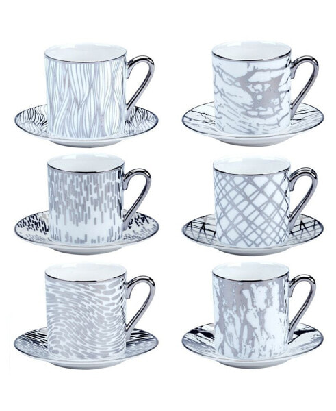 Matrix Espresso Cups & Saucers Set