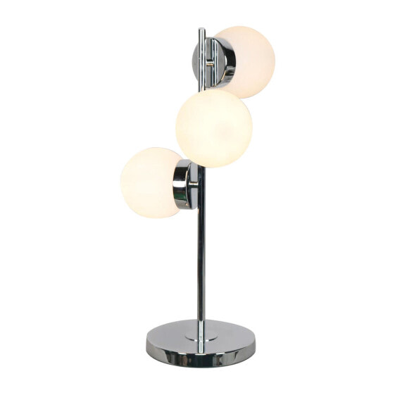 Настольная лампа декоративная DKD Home Decor современная Crystal Silver Metal White 220 V 50 W 23 x 23 x 49 cm