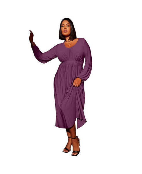 Plus Size June + Vie Florynce Empire Waist Dress