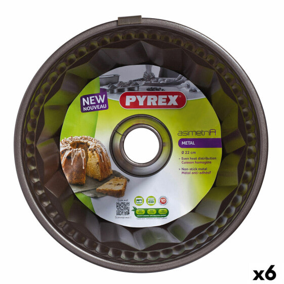 Форма для выпечки Pyrex Asimetria кольца Чёрный Металл (6 штук)