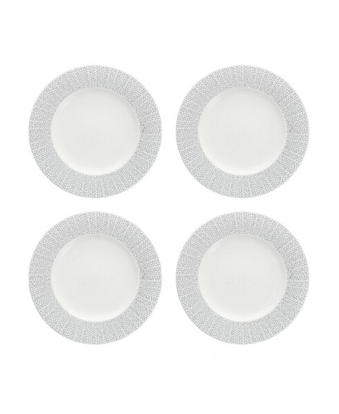 Amanda Embossed Dinner Plates, Set of 4