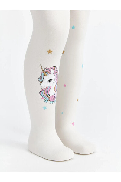LCW Desenli Kız Çocuk İnce Külotlu Çorap