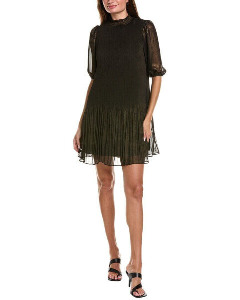 Nanette Nanette Lepore Accordion Pleated Mini Dress Women's Black 2