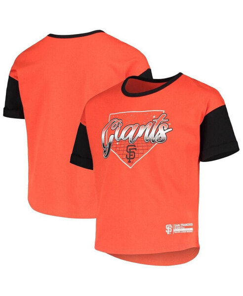 Big Girls Orange San Francisco Giants Bleachers T-shirt