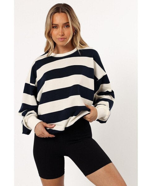 Women's Karra Oversized Stripe Sweatshirt