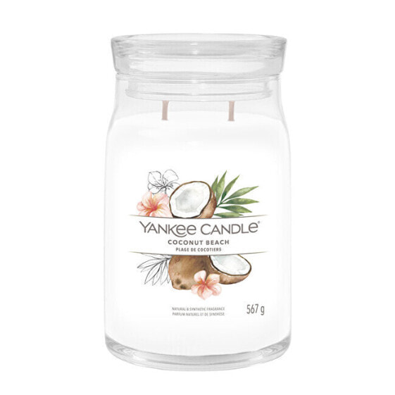 Натуральная ароматическая свеча в стеклянной банке Yankee Candle Coconut Beach 567 г.