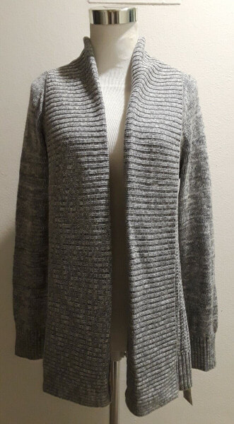 Charter Club Women's Shawl Collar Cardigan Completer Marled Gray Heather PL