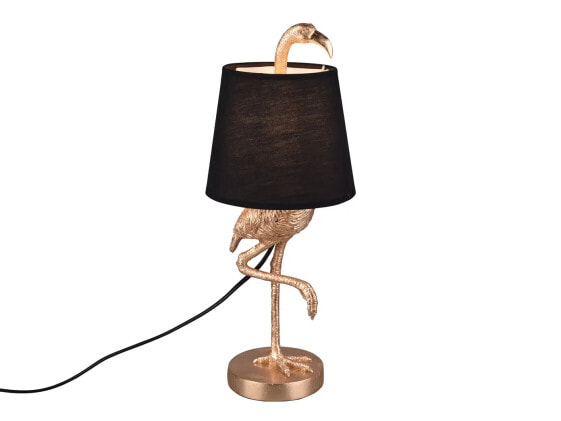 Ausgefallene Tischlampe Gold Schwarz