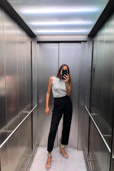 High-waist trousers