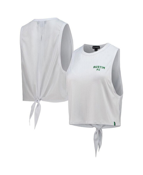 Women's White Austin FC Twist Back Tank Top