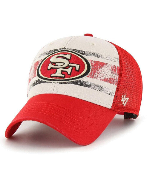 Men's Cream Distressed San Francisco 49ers Breakout MVP Trucker Adjustable Hat