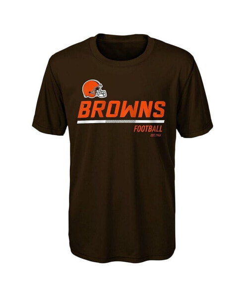 Футболка для малышей OuterStuff Cleveland Browns коричневая