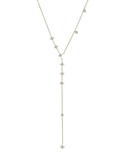 Wrapped diamond Lariat Choker Necklace (1/4 ct. t.w.) in 10k Gold, 14" + 2" extender, Created for Macy's
