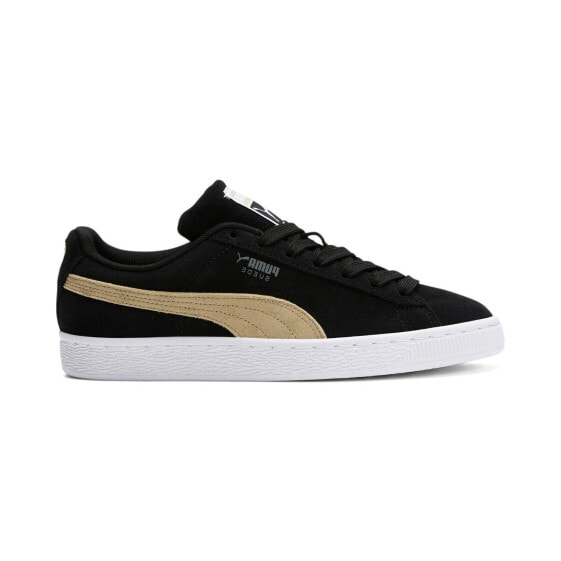 Puma Suede T7 39006702 Womens Black Suede Lifestyle Sneakers Shoes