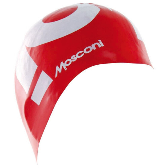 Шапка для плавания MOSCONI Reverse Logo Бело-красная One Size