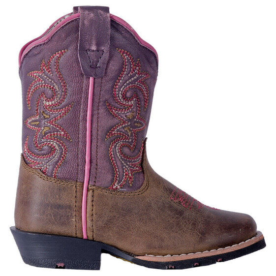 Dan Post Boots Tryke Square Toe Cowboy Toddler Girls Purple Casual Boots DPC194