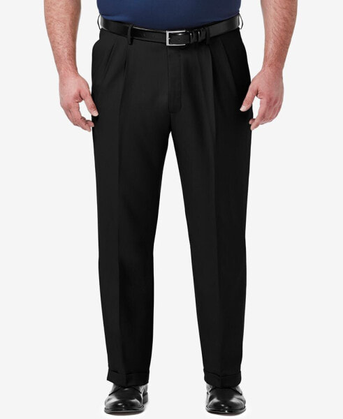 Men's Big & Tall Premium Comfort Stretch Classic-Fit Solid Pleated Dress Pants