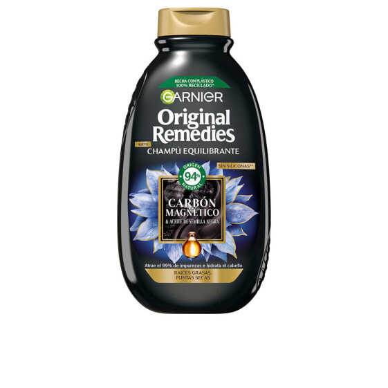 Garnier Original Remedies Charcoal Magnetic Shampoo Балансирующий шампунь для жирных у корней и сухих на кончиках волос