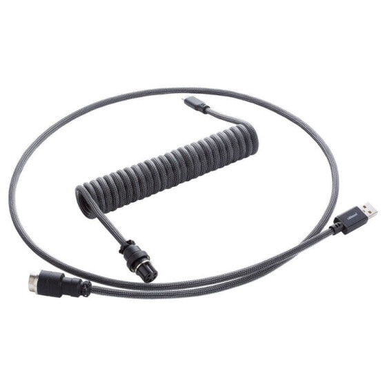 CableMod PRO Coiled Keyboard Cable USB-C zu USB Typ A, Carbon Grey - 150cm