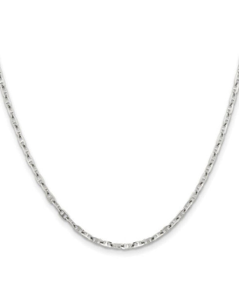 Stainless Steel Polished 22 inch Anchor Chain Necklace