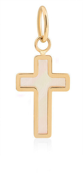 Gold pendant Cross with pearls 14/628.291NC