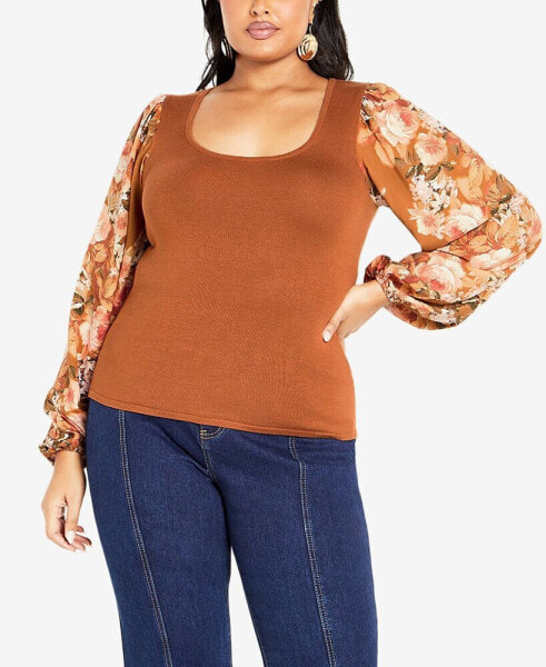 Plus Size May Soft Square Neck Sweater