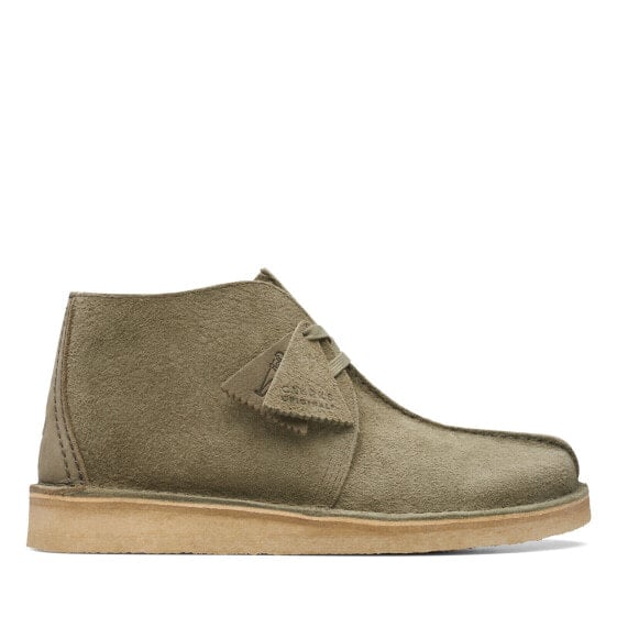 Clarks Desert Trek Hi 26173615 Mens Green Suede Lace Up Chukkas Boots