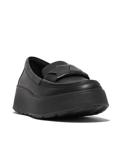 Women's F-Mode Folded-Leather Flatform Loafers