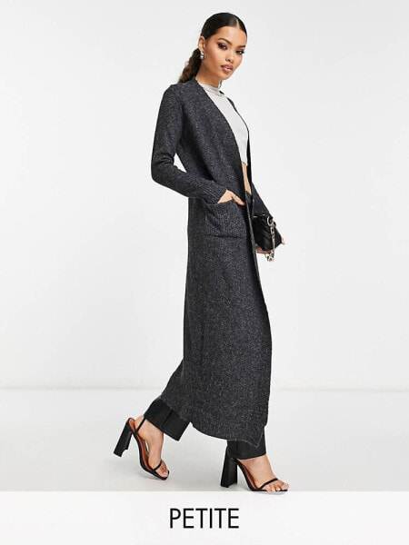 Vero Moda Petite maxi cardigan in black