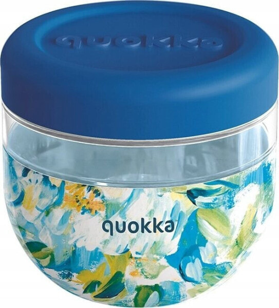 Quokka Quokka Bubble Food Jar - Pojemnik na żywność / lunchbox 770 ml (Blue Peonies)