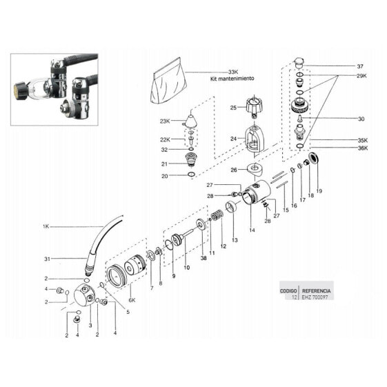 CRESSI AC9-AC10 Spring First Stage