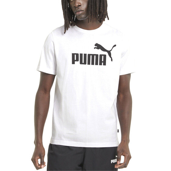 Puma Essentials Logo Crew Neck Short Sleeve T-Shirt Mens White Casual Tops 58644