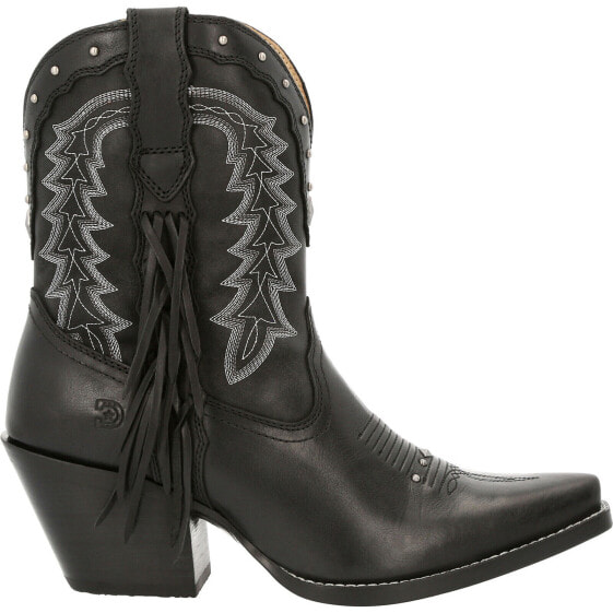 Durango Crush DRD0432 Womens Black Leather Zipper Western Boots 9.5