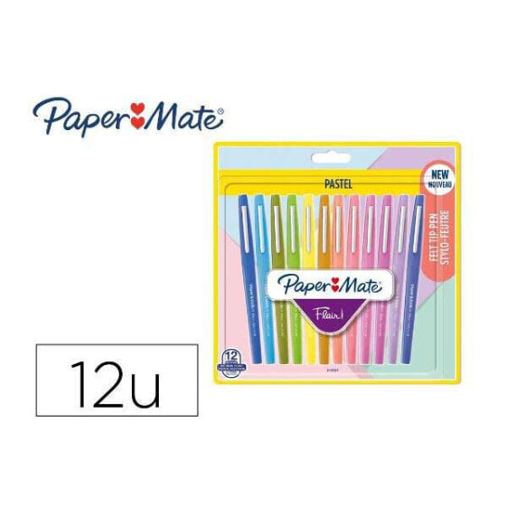 PAPER MATE Flair pastel marker pen 12 units