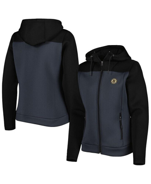 Women's Black, Gray Boston Bruins Protect Full-Zip Jacket