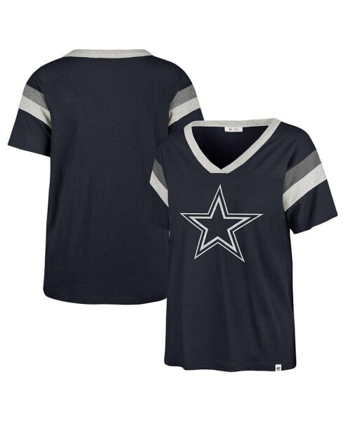 Women's Navy Dallas Cowboys Phoenix V-Neck T-shirt