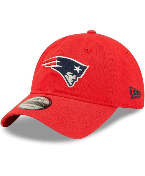 Men's Red New England Patriots Icon Logo Core Classic 2.0 9TWENTY Adjustable Hat