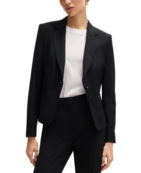 Women's Regular-Fit Button-Up Jacket