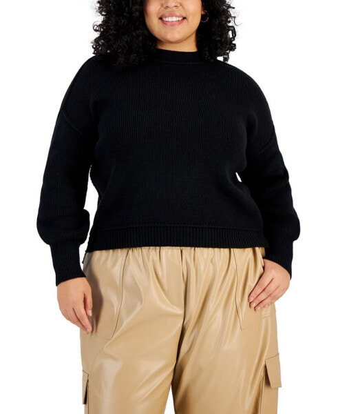 Trendy Plus Size Seam Sweater