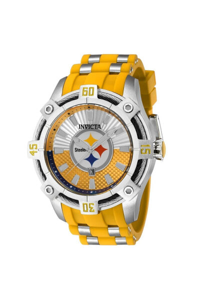 Часы Invicta NFL Pittsburgh Steelers 52mm Yellow Steel