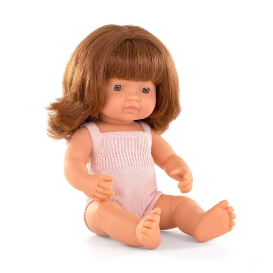 MINILAND Caucasian Readhead Girl 38 cm Colourful baby doll